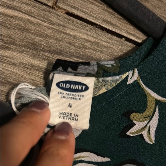 Old Navy Green Floral Maxi Dress with Flared Sleeves size 4 - Picture 2 of 7